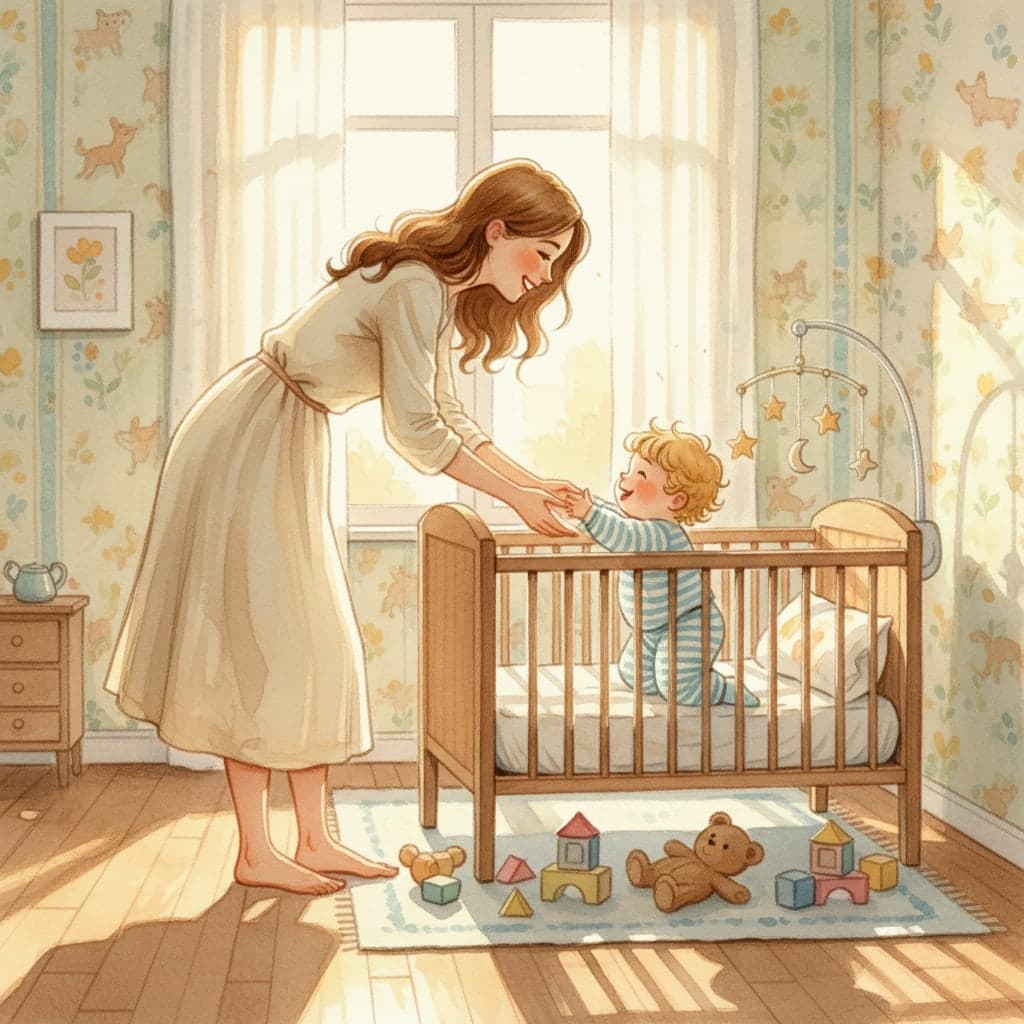 A sample illustrated storybook scene