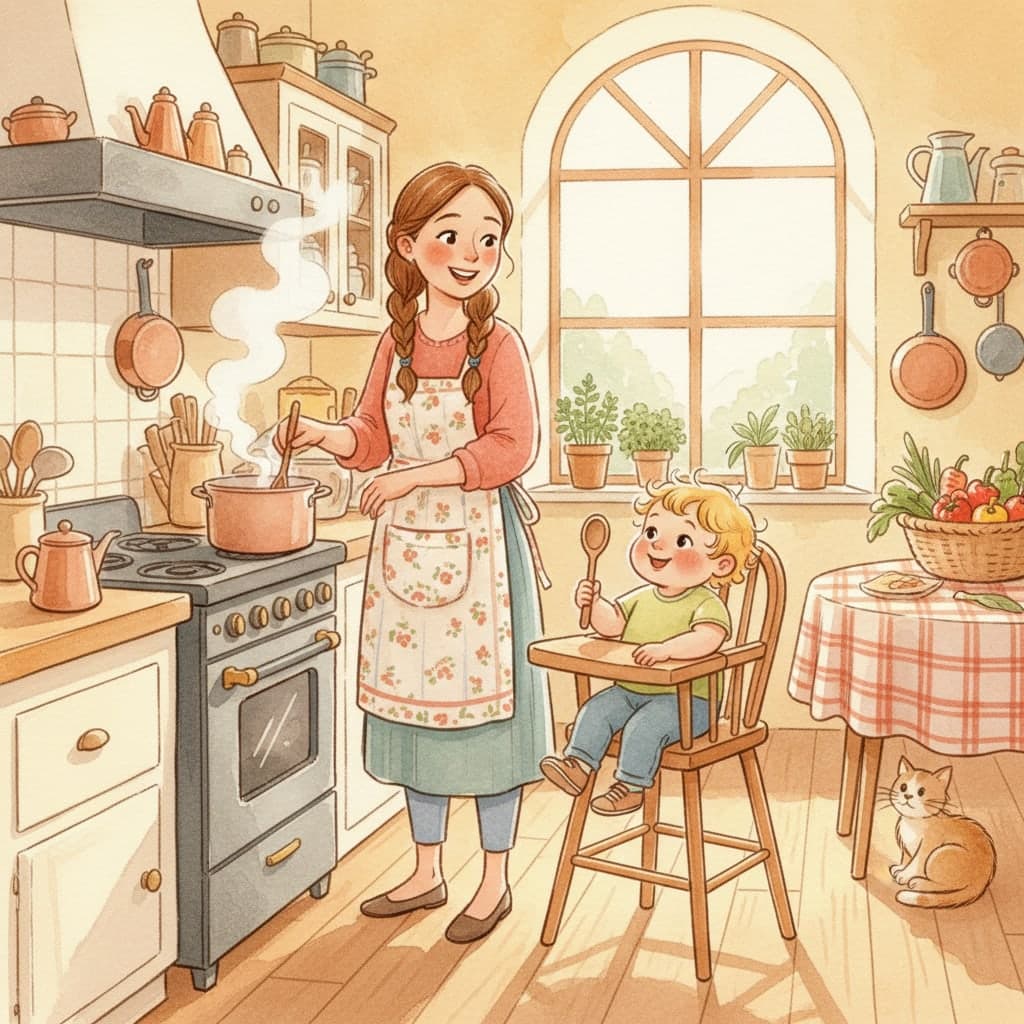 A personalized storybook scene