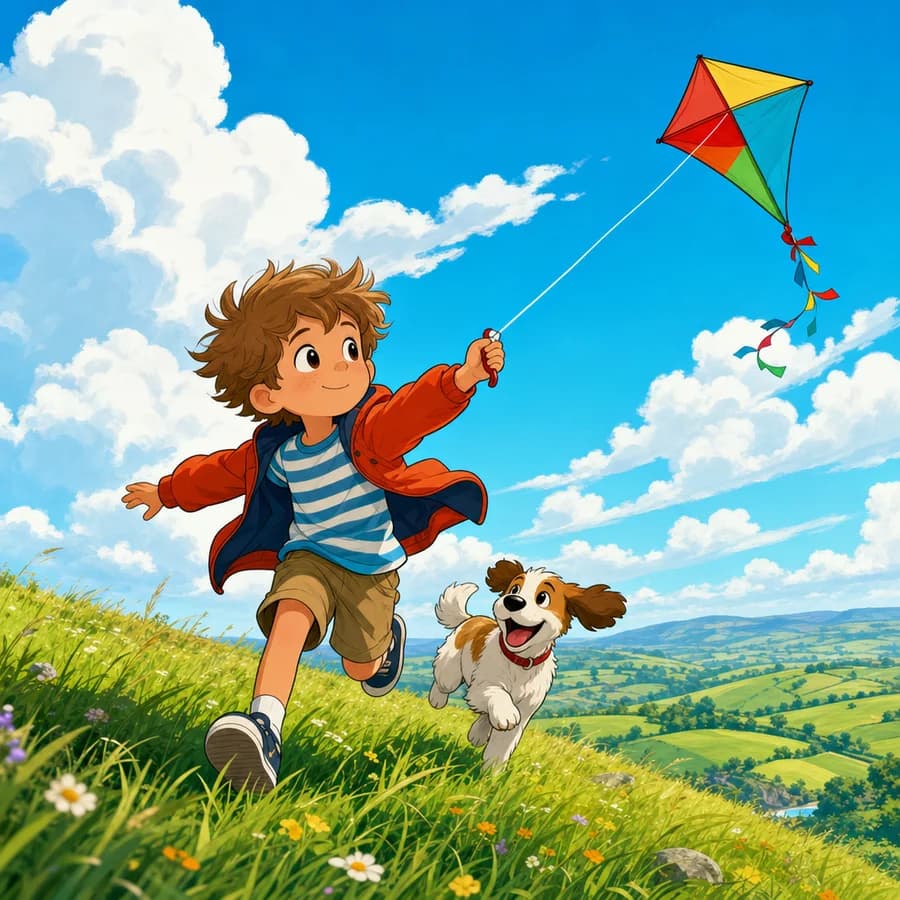 Cartoon Adventure storybook style example